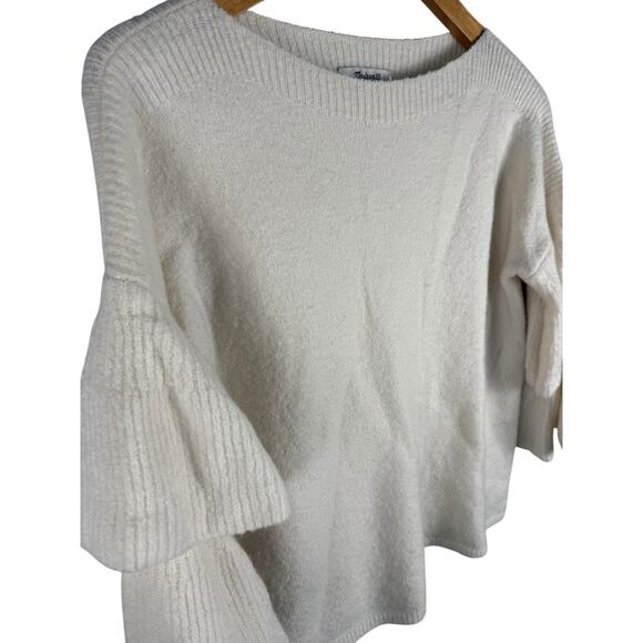Madewell‎ Layered Sleeve Pullover Coziest Yarn Sweater Antique Cream Size XS - Picture 6 of 12